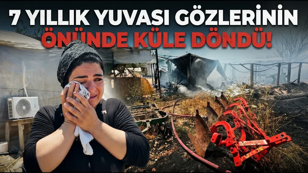 5 Çocuklu Anne Yangın Sonrası Gözyaşlarına Boğuldu