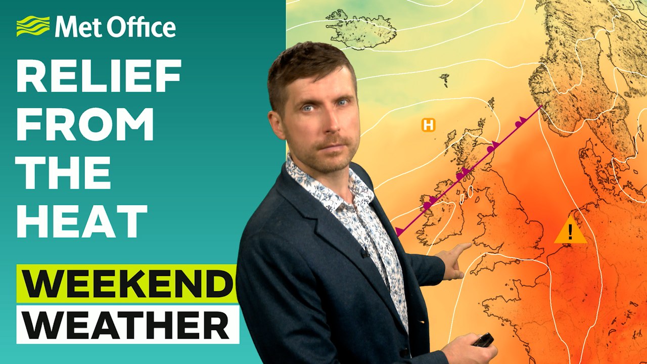 Weekend weather 25/06/2026 – Goodbye heat, hello thunder – Met Office weather forecast UK