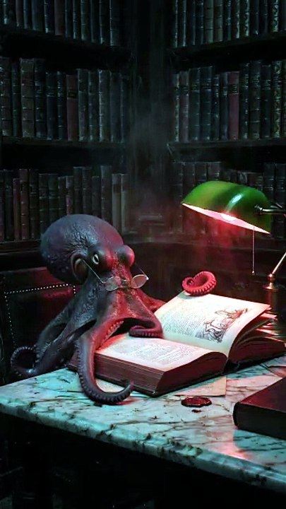 The Octopus Scholar 📚 | Secrets Hidden in the Ancient Library