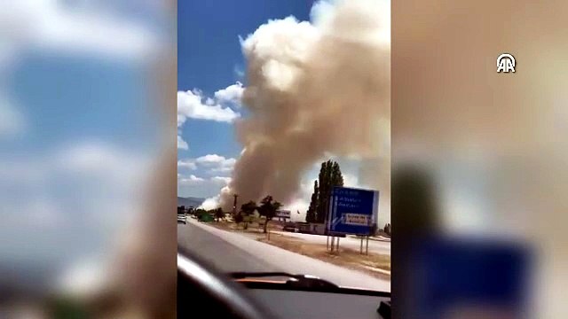 Amasya'da çıkan yangında yaklaşık 40 dönüm ekili arazi zarar gördü