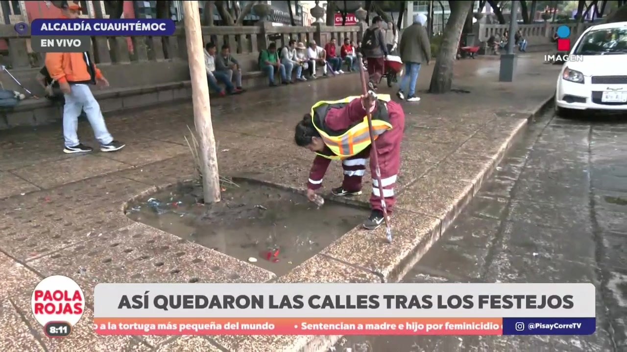 Así amaneció Paseo de la Reforma tras la lluvia y los festejos | De Pisa y Corre con Paola Rojas
