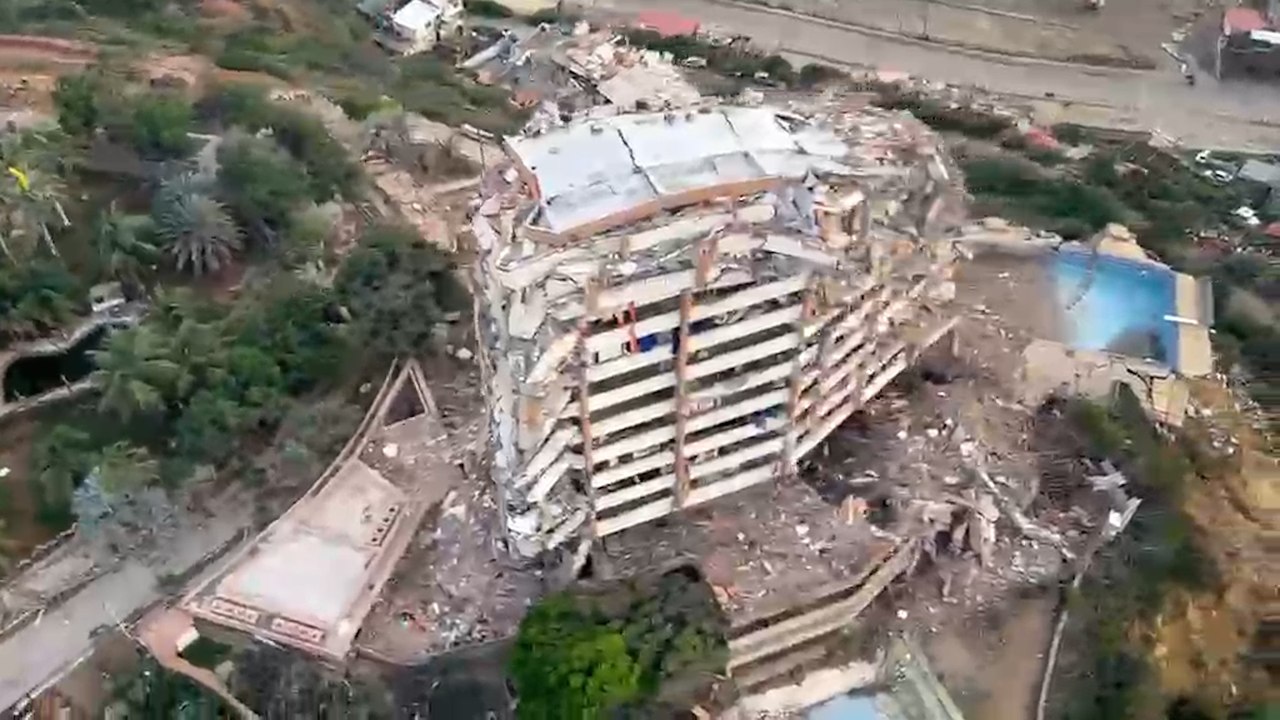La destrucción que ha dejado el terremoto en Venezuela a vista de dron
