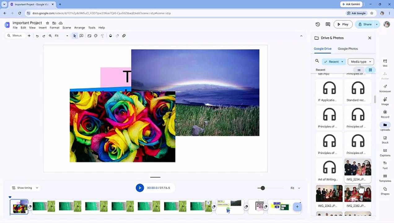 Google Vids 19 Importing your Own Media File from Google Services