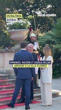 Antibes : Emmanuel Macron et Giorgia Meloni arrivent à la villa Eilenroc