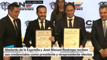 Abelardo de la Espriella recibe la credencial de presidente de Colombia por el CNE