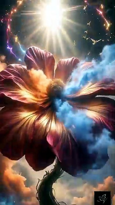The Nebula Blossom Storm | A Surreal Cosmic Flower Awakens the Sky (Cinematic Short Film)
