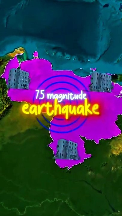 Das Erdbeben nach dem Erdbeben der Stärke 7,2 in Venezuela