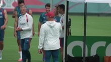 Portugal training after Cristiano Ronaldo goal record