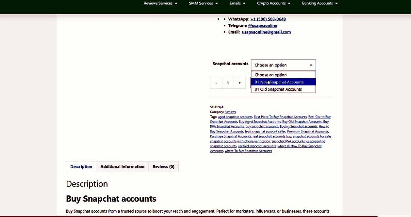 Buy Snapchat Account Old Or New