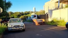Funcionário de obra é socorrido após ser atingido por tijolo