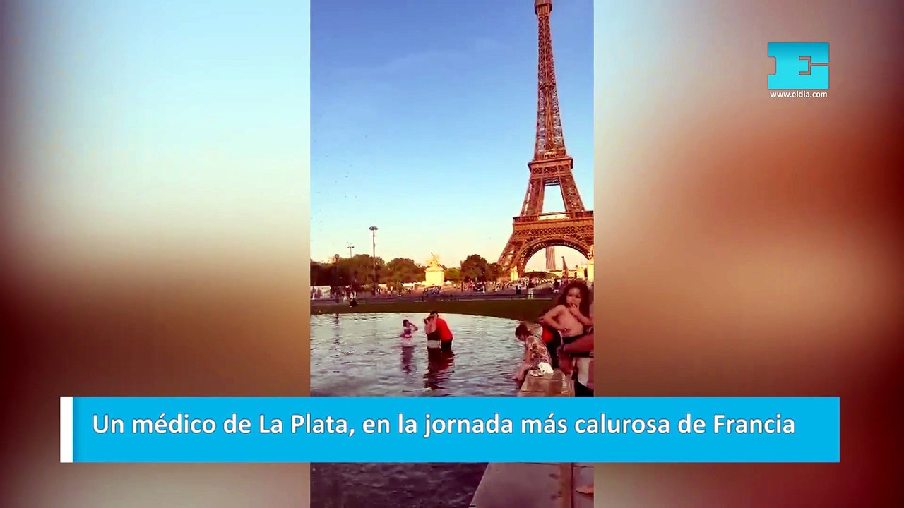 Un médico de La Plata, en la jornada más calurosa de Francia