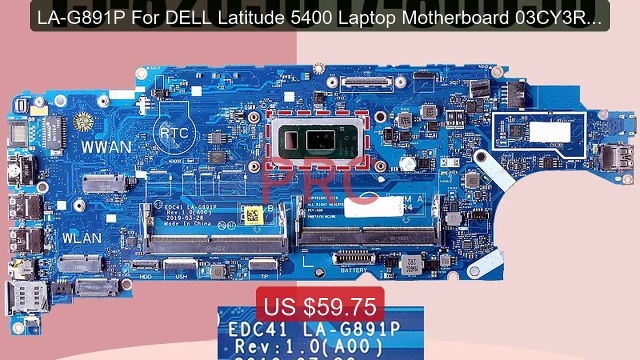 LA-G891P For DELL Latitude 5400 Laptop Motherboard 03CY3R 052... Amazing Value 2026 | Must Have!