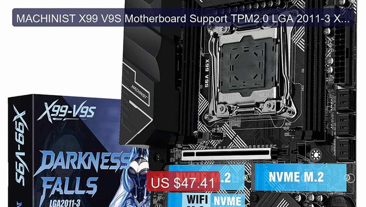 MACHINIST X99 V9S Motherboard Support TPM2.0 LGA 2011-3 Xeo... -- Top Pick 2026 | Unbeatable Price!