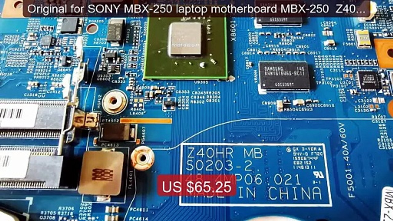 Original for SONY MBX-250 laptop motherboard MBX-250  Z40HR  S0203-... -- Top Rated 2026 | Buy Now!