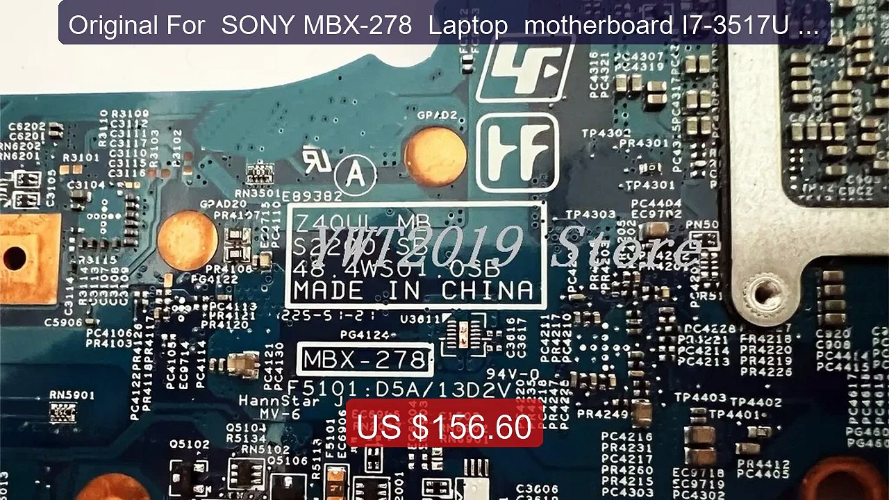 Original For  SONY MBX-278  Laptop  motherboard I7-3517U  CPU ... -- Best Buy 2026 | Great Quality!