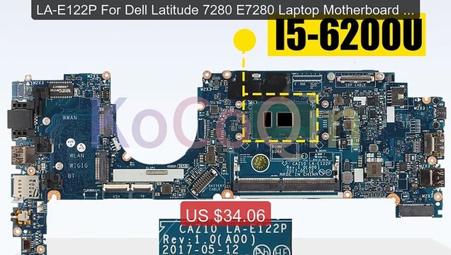 LA-E122P For Dell Latitude 7280 E7280 Laptop Motherboard i3... Top Pick 2026 | Unbeatable Price!