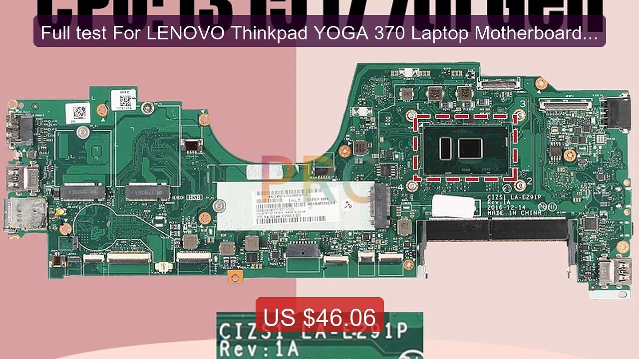 Full test For LENOVO Thinkpad YOGA 370 Laptop Motherboard L... -- Top Pick 2026 | Unbeatable Price!