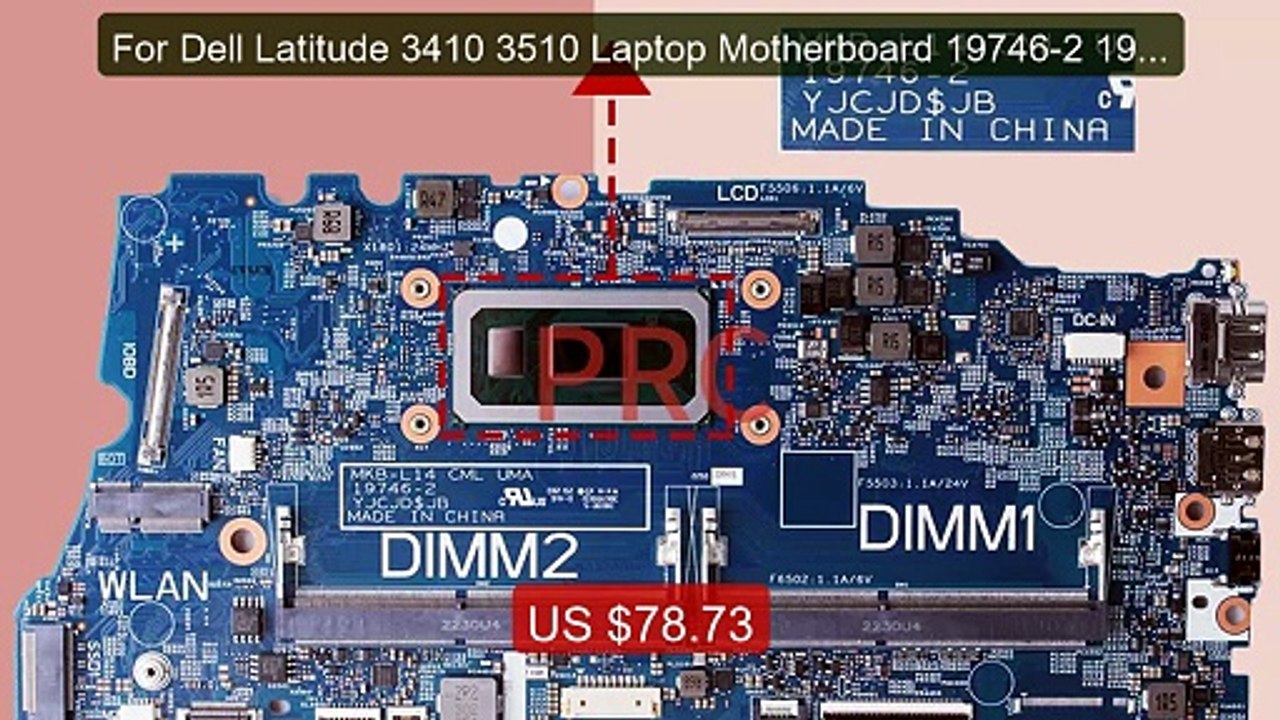 For Dell Latitude 3410 3510 Laptop Motherboard 19746-2 19746 ... -- Amazing Value 2026 | Must Have!