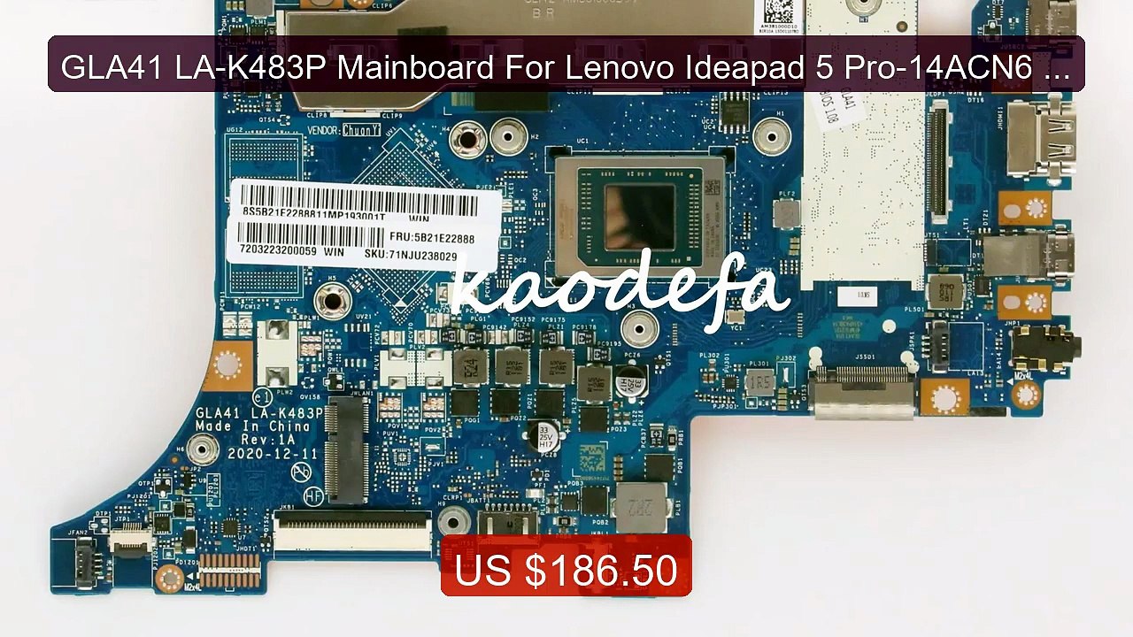 GLA41 LA-K483P Mainboard For Lenovo Ideapad 5 Pro-14ACN6 La... -- Top Pick 2026 | Unbeatable Price!