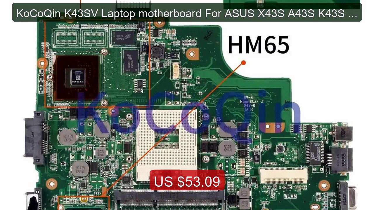 KoCoQin K43SV Laptop motherboard For ASUS X43S A43S K43S A83S... -- Amazing Value 2026 | Must Have!