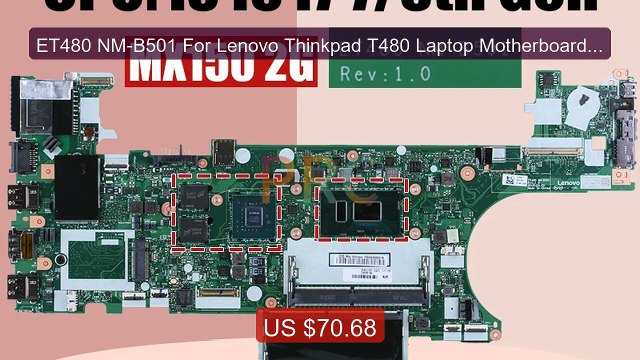 ET480 NM-B501 For Lenovo Thinkpad T480 Laptop Motherboard i3 i... Best Buy 2026 | Great Quality!