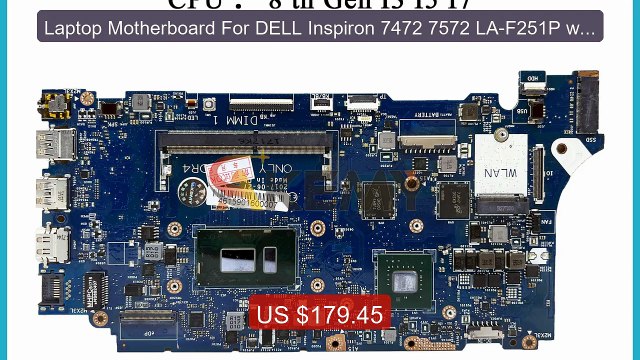 Laptop Motherboard For DELL Inspiron 7472 7572 LA-F251P with ... Amazing Value 2026 | Must Have!