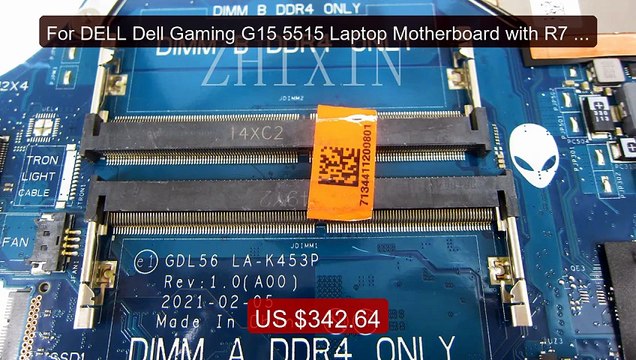 For DELL Dell Gaming G15 5515 Laptop Motherboard with R7 5800H... Best Buy 2026 | Great Quality!