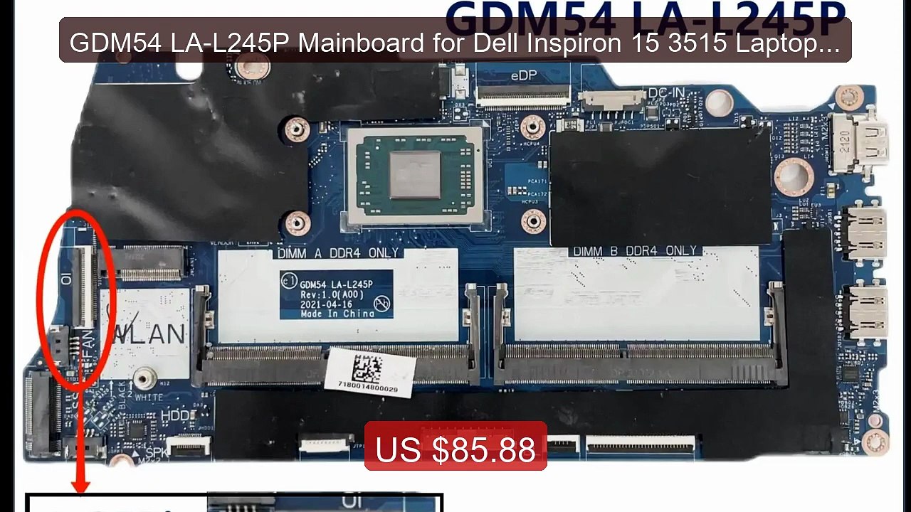 GDM54 LA-L245P Mainboard for Dell Inspiron 15 3515 Laptop M... -- Top Pick 2026 | Unbeatable Price!