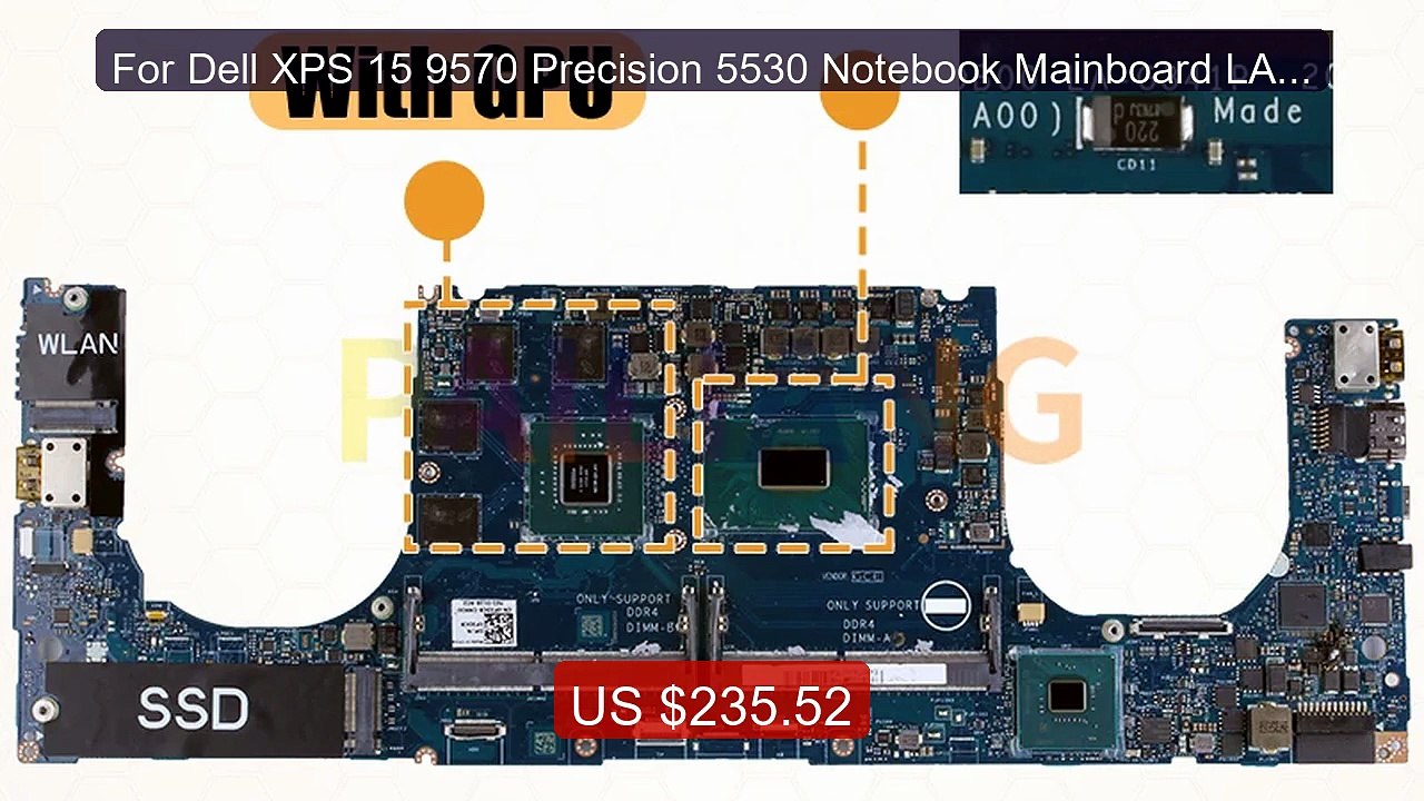 For Dell XPS 15 9570 Precision 5530 Notebook Mainboard LA-G34... -- Amazing Value 2026 | Must Have!