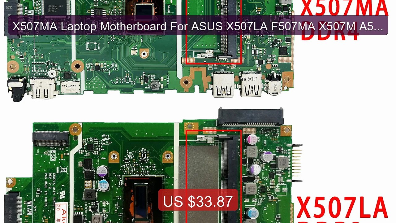 X507MA Laptop Motherboard For ASUS X507LA F507MA X507M A507M ... -- Amazing Value 2026 | Must Have!
