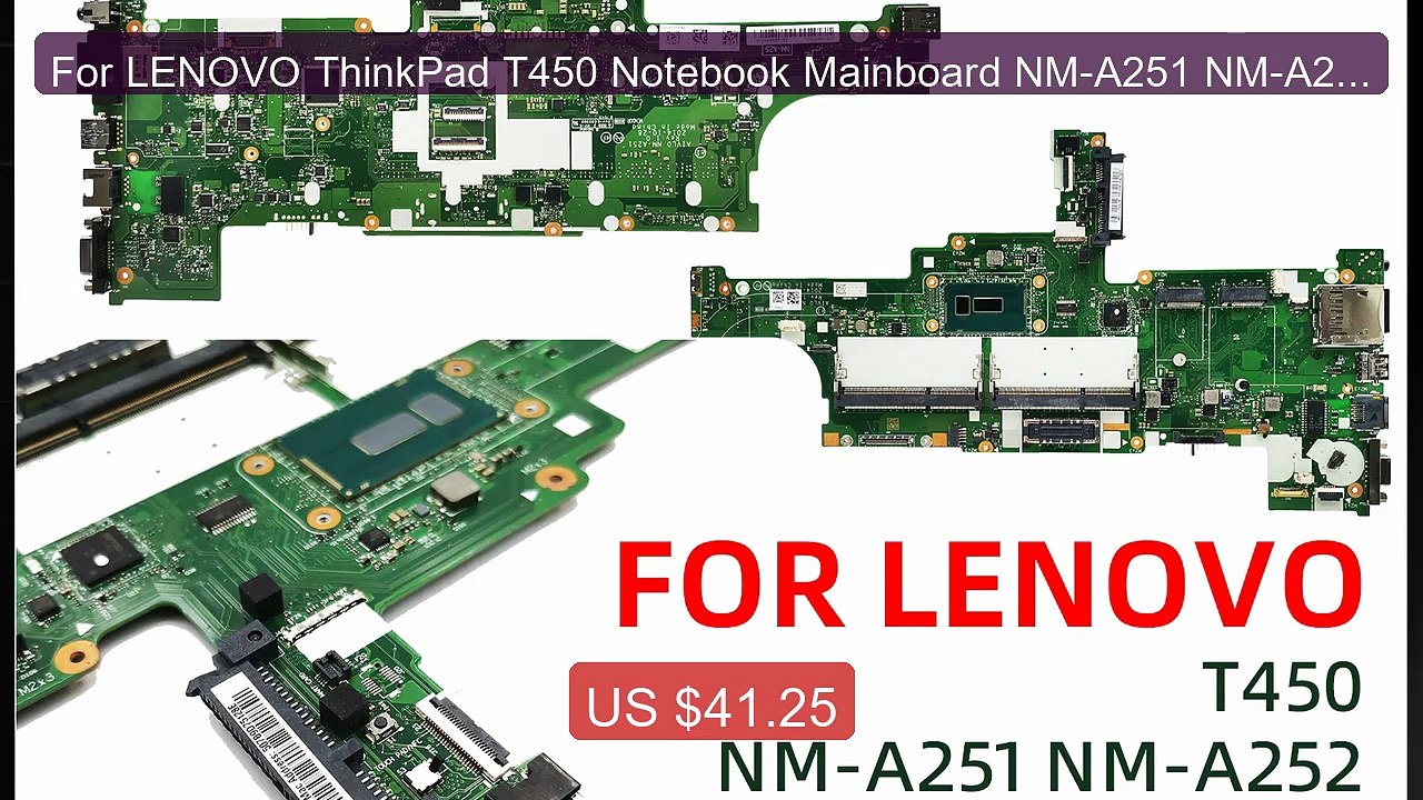 For LENOVO ThinkPad T450 Notebook Mainboard NM-A251 NM-A252 i3 i5 5... -- Top Rated 2026 | Buy Now!