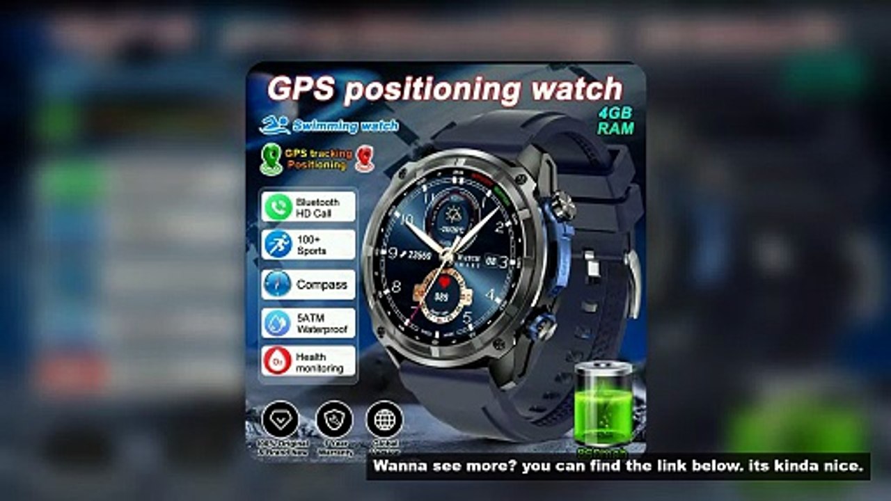 4GB Local memory GPS Smart Watch Offline Map Sport Watches 1.43inch AMOLED Corning Gorilla Glass Swi