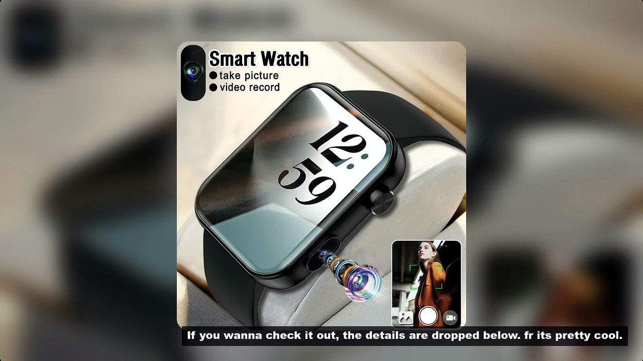 New Smart Watch Women Men Camera Take Photo Record Video Heart rate Sports Fitness Waterproof Blueto