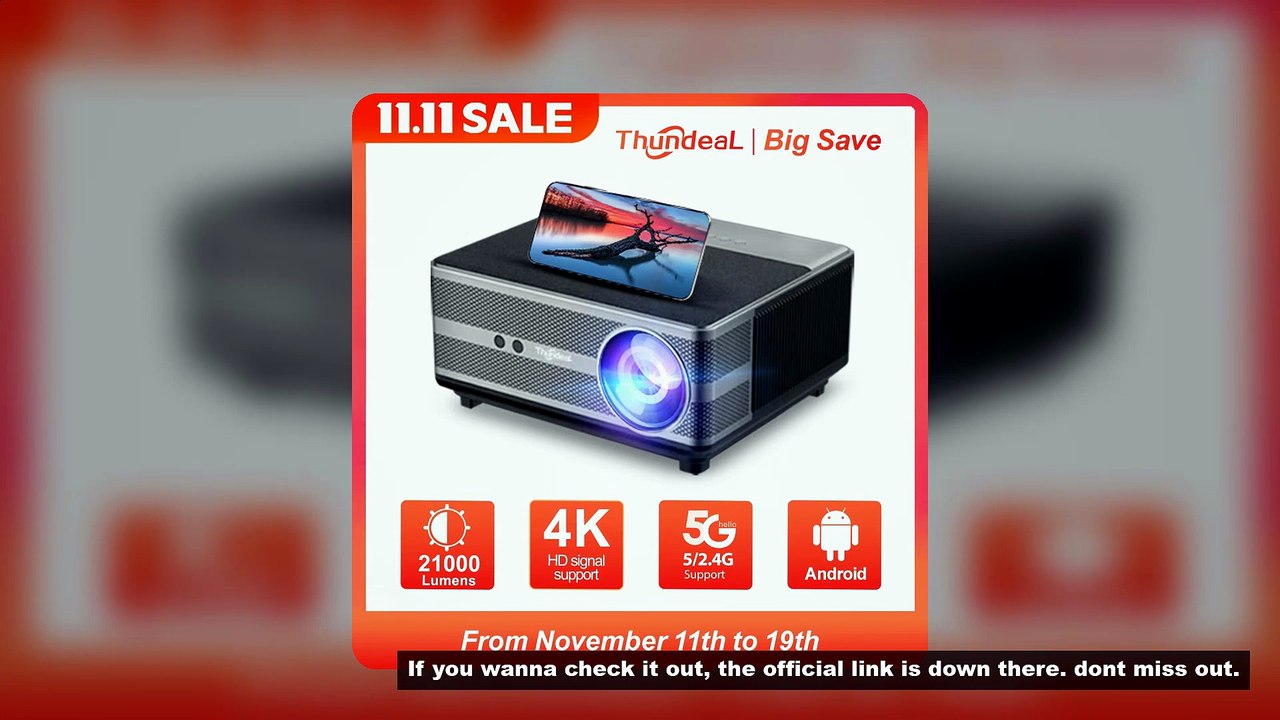 ThundeaL Full HD 1080P Projector WiFi LED 2K 4K Video Movie Beam TD98 TD98W Android Projector PK DLP