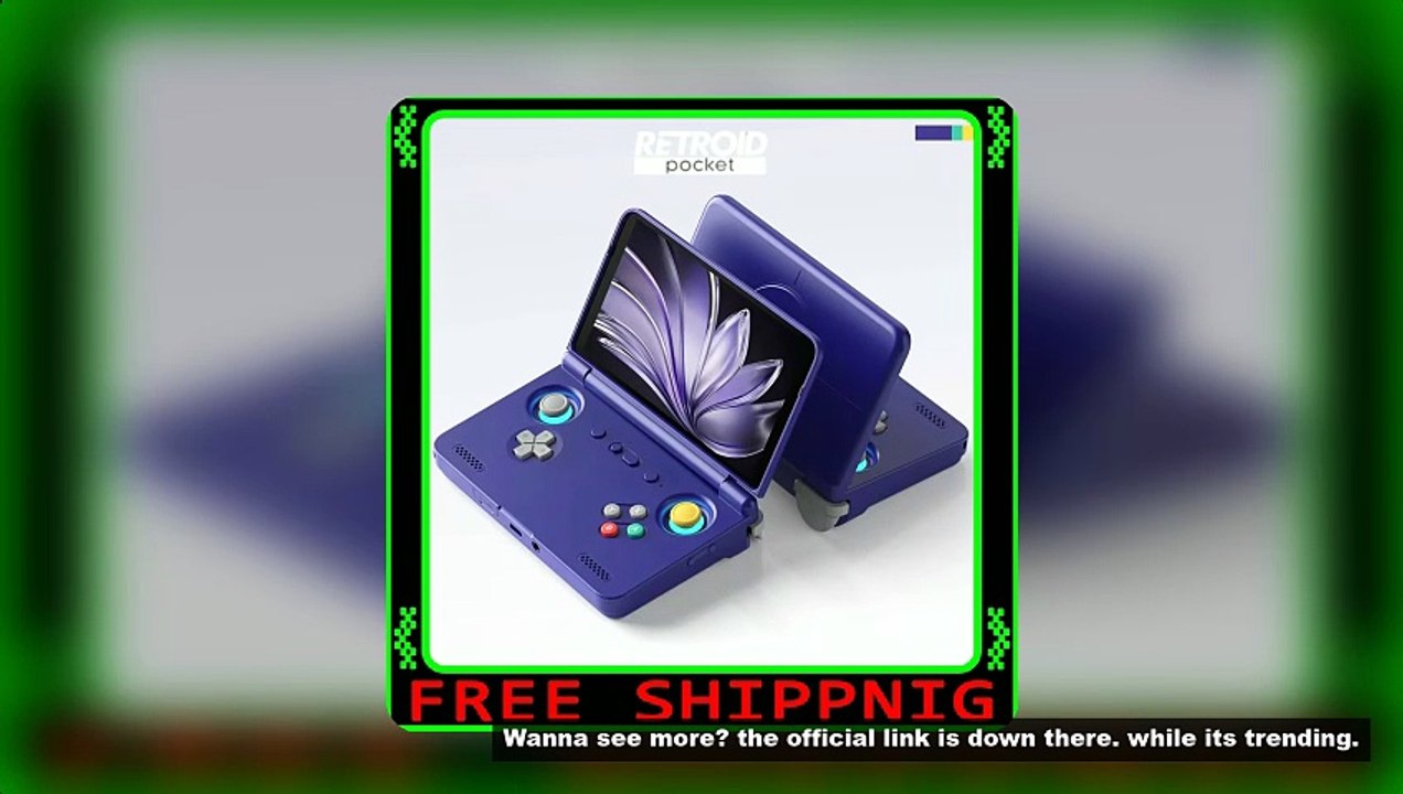 Retroid Pocket Flip2 Game Console 1080p Folding Game Console AMOLED 500Nits 5.5" Screen 5000mAh Hand
