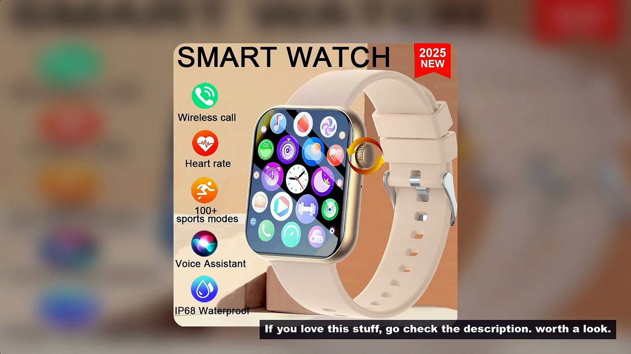 2025 New Smart Watch Full Touch Screen Bluetooth Call AI Voice Heart Rate Waterproof Watches Sports