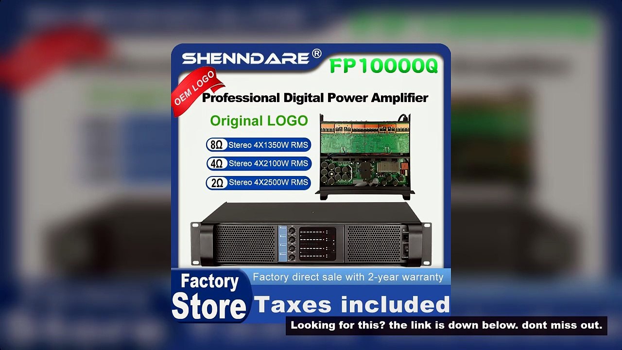 Original LOGO FP10000Q Professional Digital Power Amplifier 4x1350W 10000 Watt FP14000 2X2350W Audio