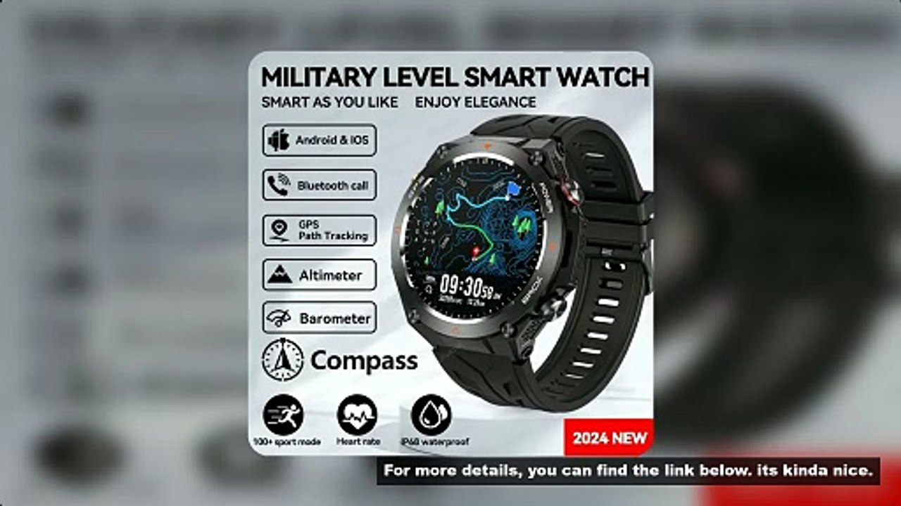 2025 New GPS Smart Watch 1.45" Ultra HD Display Built-in GPS & Compass Make/Receive Phone Calls Smar