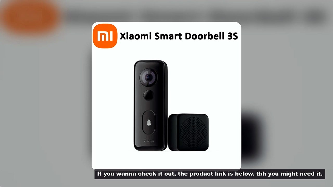 Xiaomi Smart Doorbell 3S 2K Ultra HD Night Vision Video Doorbell Long Battery AI Human Recognition W