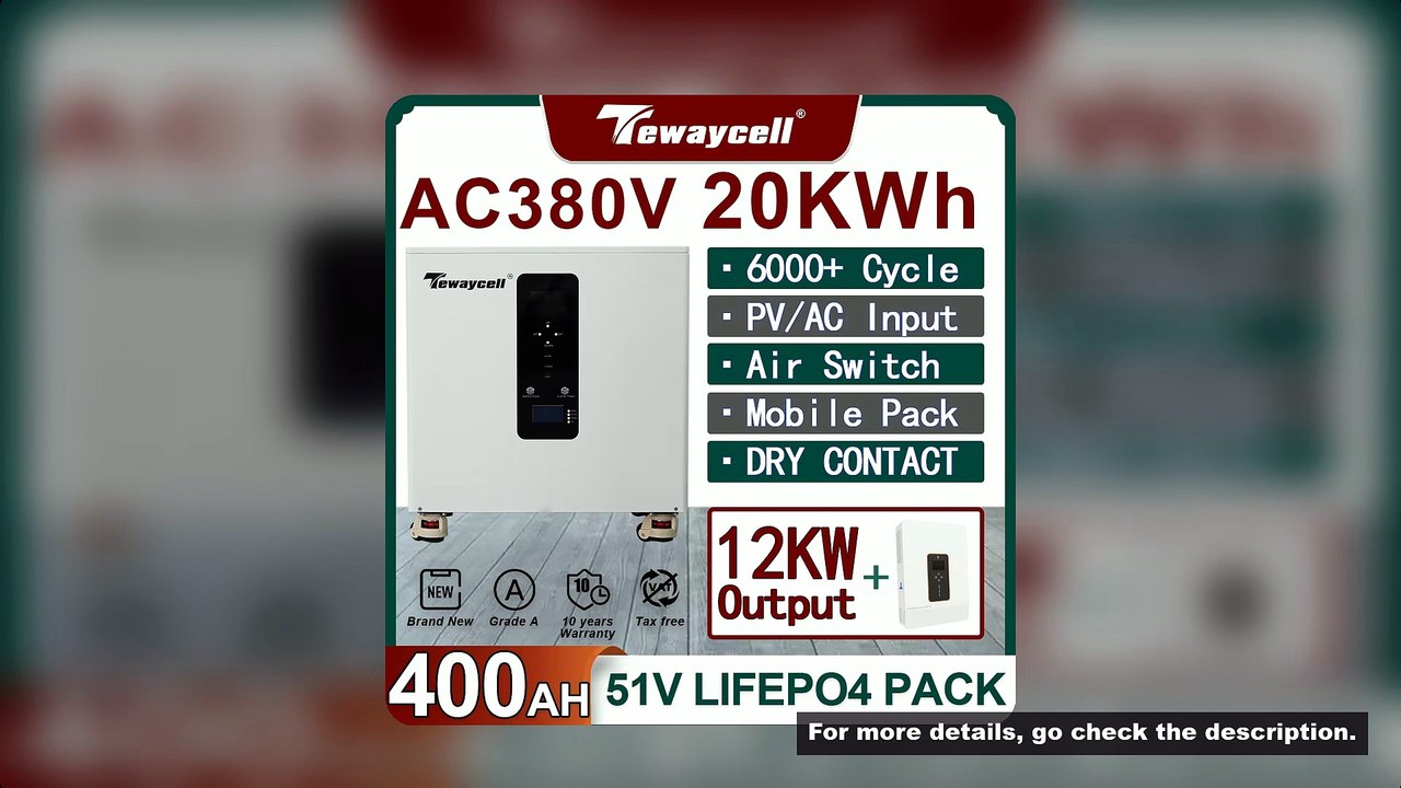 AC380V 3-phase 48V Powerwall 30KWh 20KWh ALL in One ESS 51V 600Ah 400Ah LiFePO4 Battery Pack Buitl-i