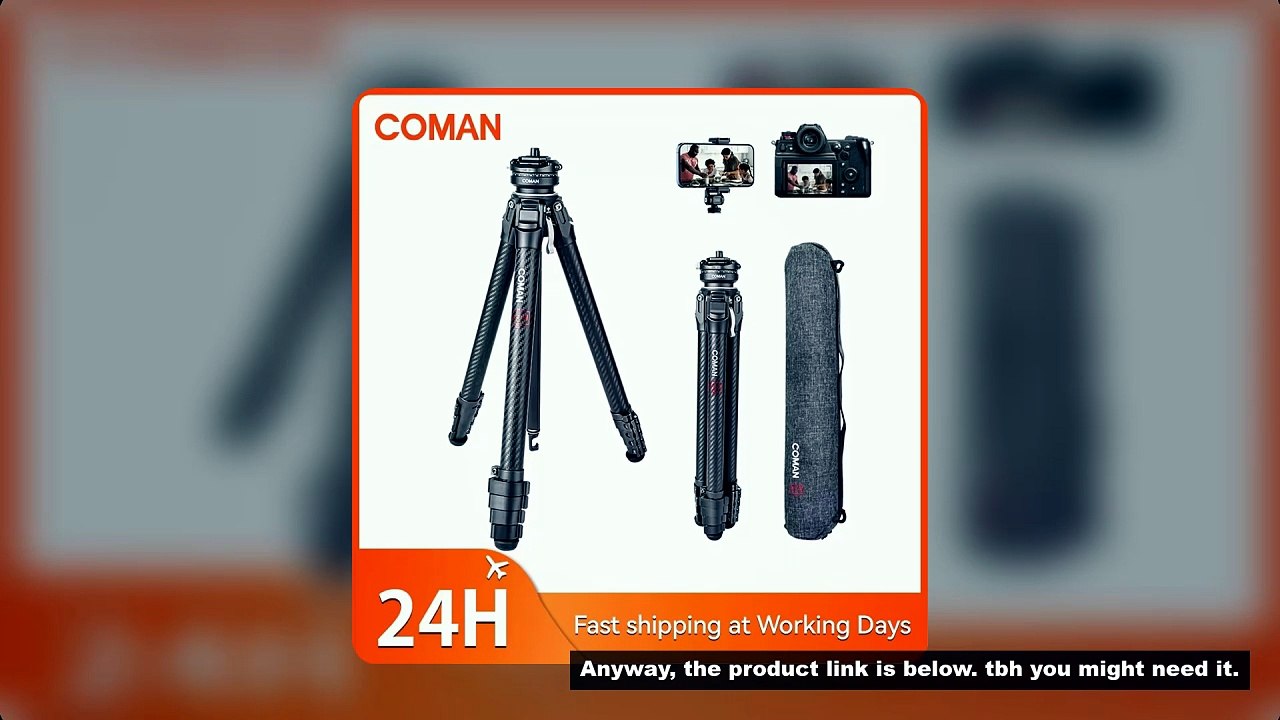 COMAN Zero F38 Series Full Carbon Fiber Tripod Lightweight Outdoor Travel Tripods With F38 Quick Rel