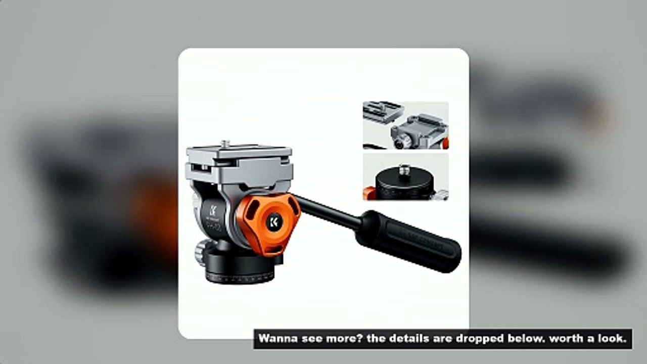 K&F Concept 11lb/5kg Load Video Fluid Head Trip...