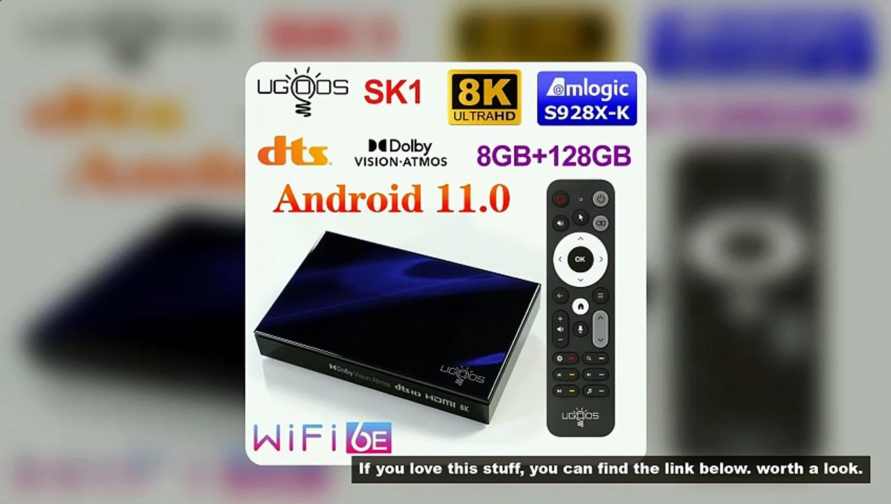 UGOOS SK1 TV BOX Amlogic S928X-K Android 11.0 LPDDR4 8G128G Supoprt Dolby Vision/Audio/ATMOS DTS HD