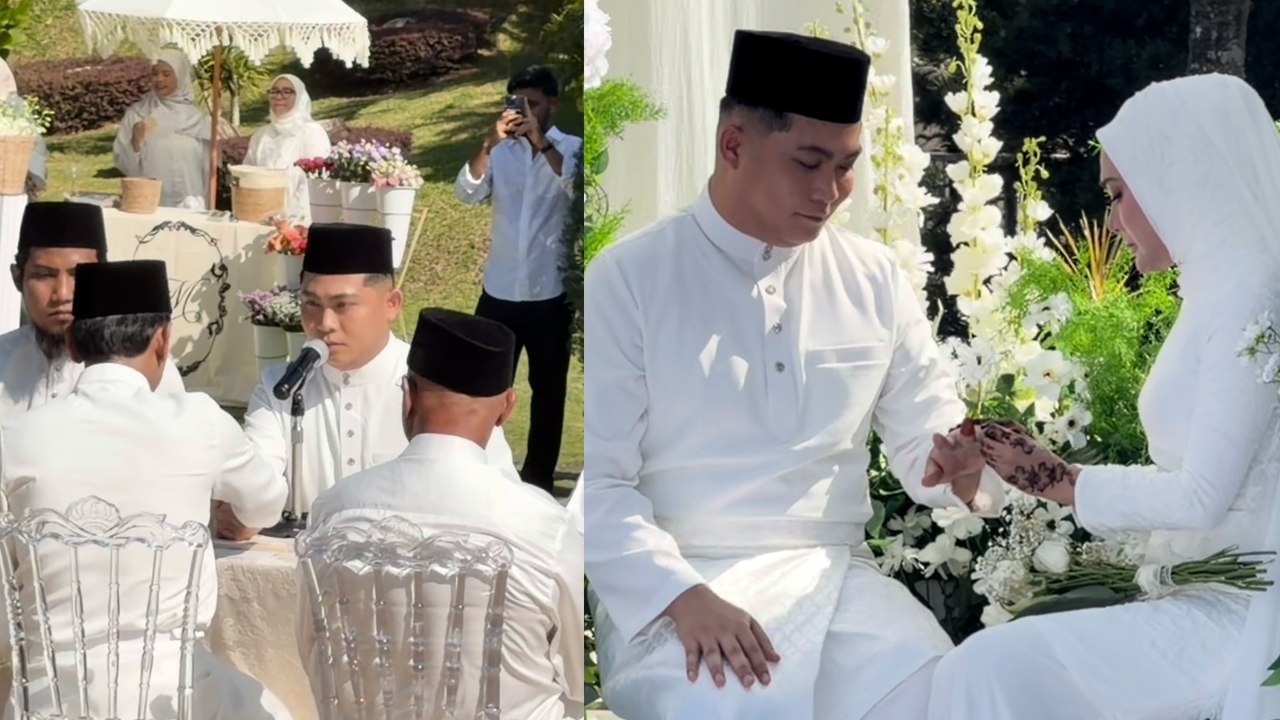 Tahniah! Didi Astillah dah jadi isteri, majlis nikah serba putih