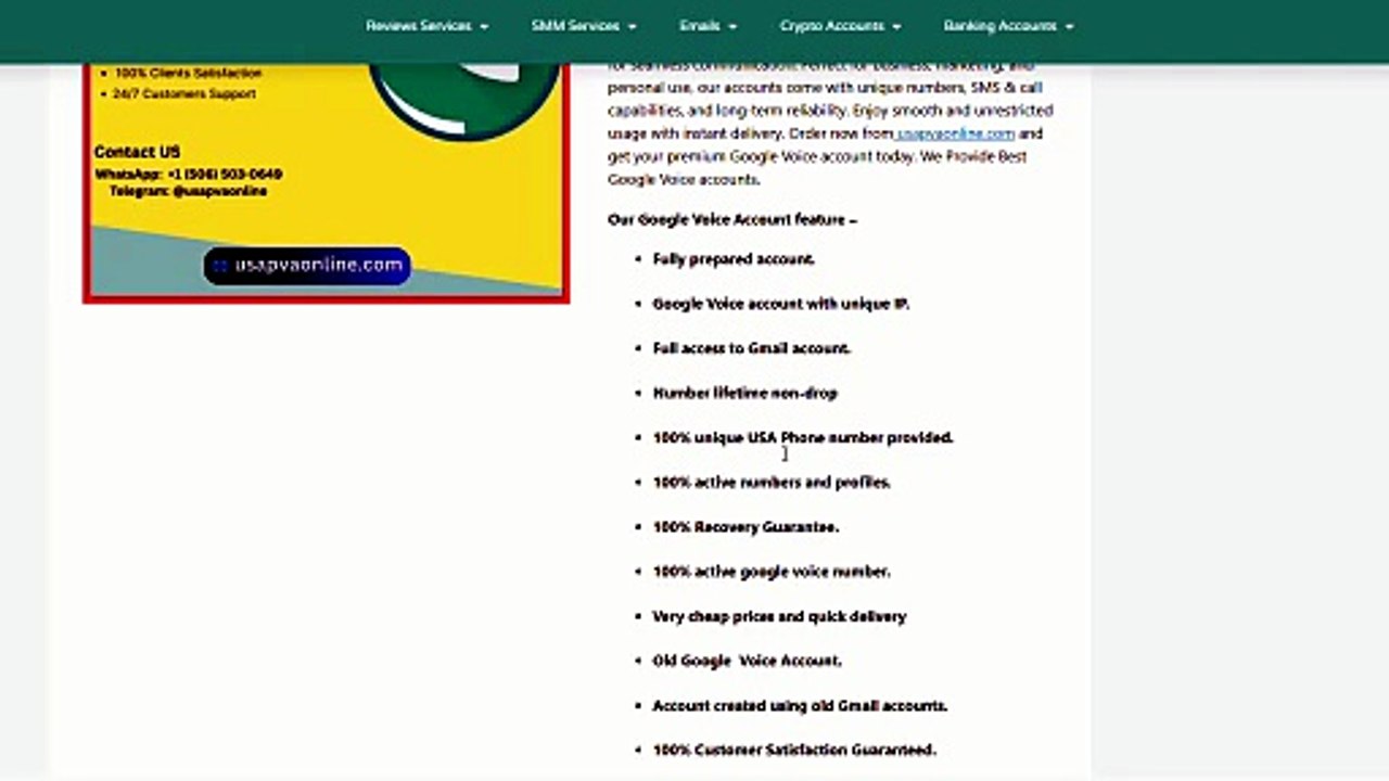 Buy Google Voice Accounts Verified with Real USA Numbers