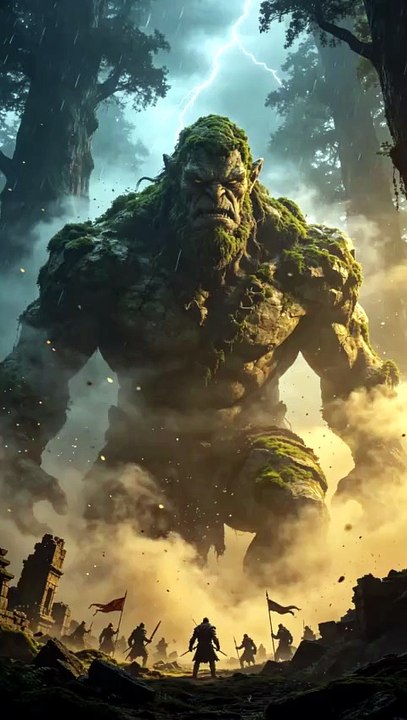 The Forgotten Forest Titan Awakens 🌿⚡ | Cinematic Dark Fantasy Short