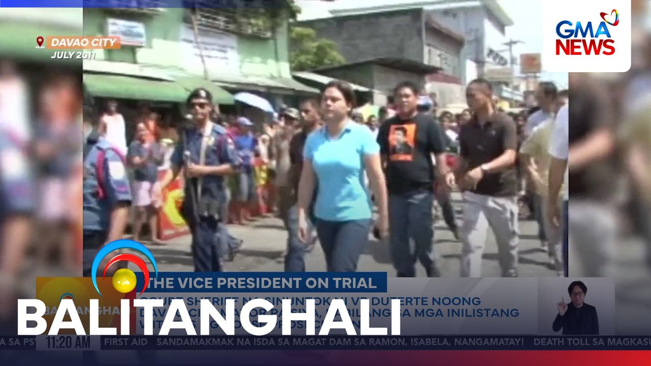 Court sheriff na sinuntok ni VPSD noong Davao City Mayor pa siya, kabilang sa mga inilistang witness ng House Prosecution | Balitanghali