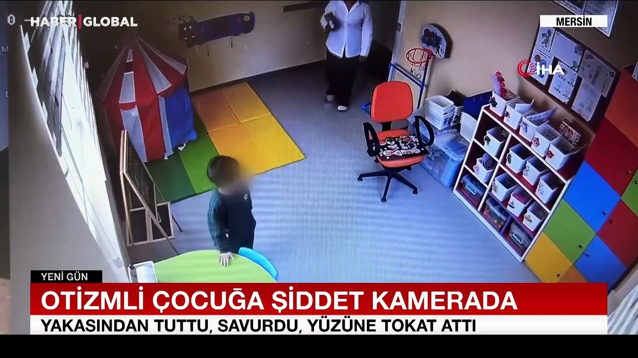 Görüntüleri izleyen aile şoke oldu: Otizmli çocuğa şiddet kamerada