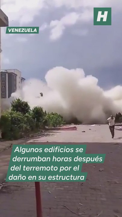 Se derrumban edificios en Venezuela horas después del terremoto