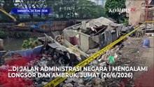 Detik-detik Kos-kosan di Tanah Abang Ambruk, Penghuni Sempat Mengungsi usai Muncul Retakan